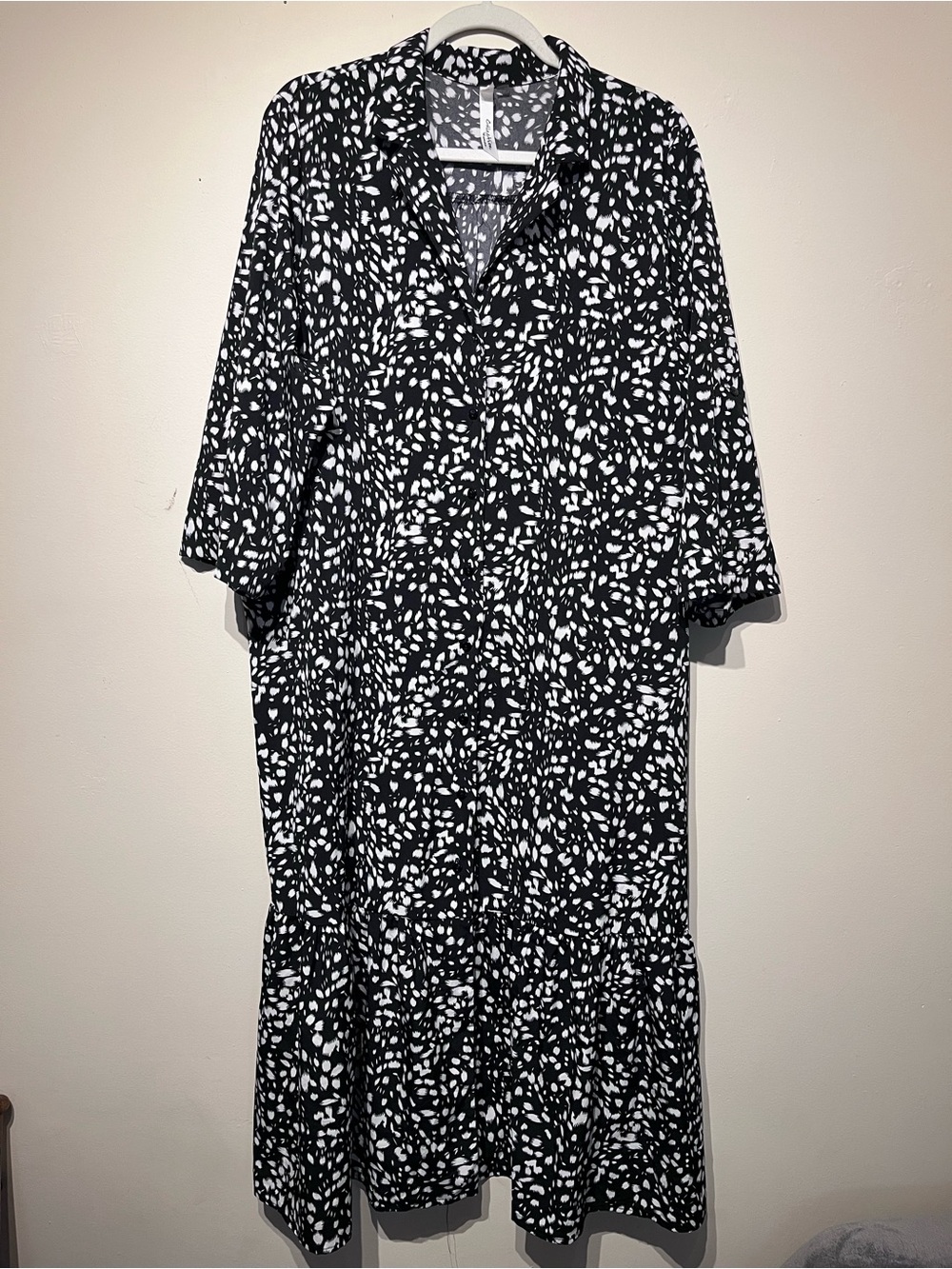 NY Collection Plus-size Long Sleeve Midi Dress